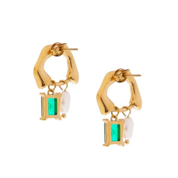 Emerald Pearl Earrings