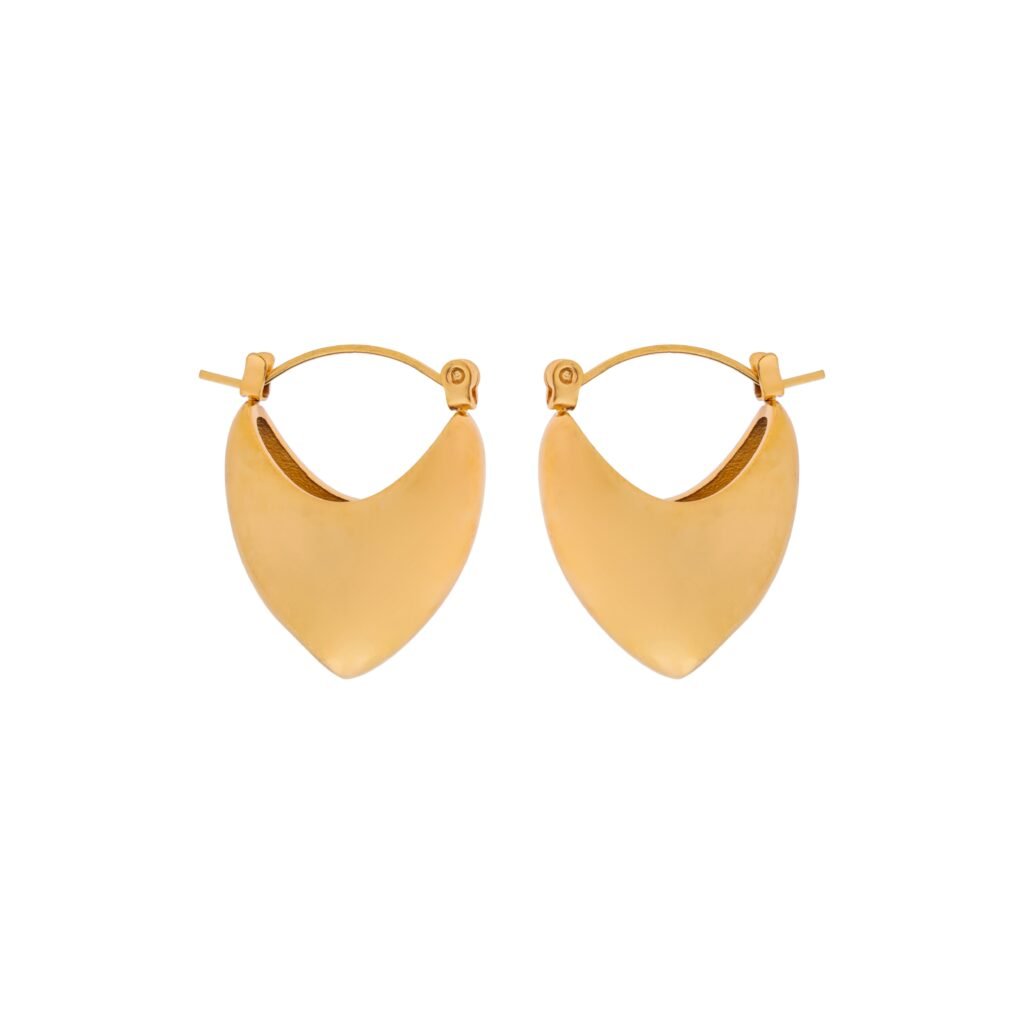 Dangling Heart Hoops